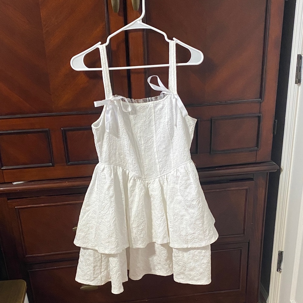 Trixxi White Layered women’s dress